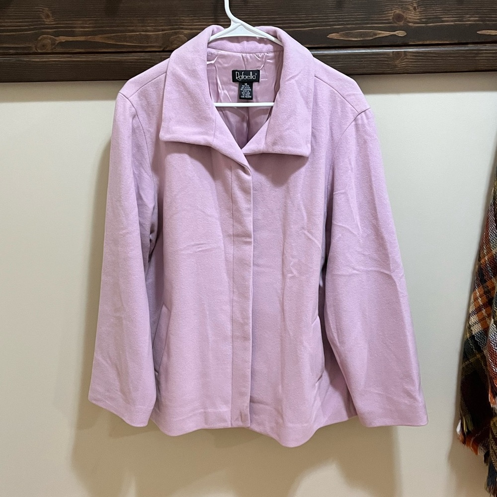 Rafaella Pink Wool and Cashmere Blend Jacket Size 14